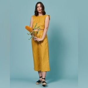 Whimsy + Row Linen Valentina Pants in Topaz